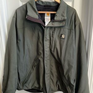 Carhartt J162 EVG Army Green Weatherproof Breathable Jacket Mens M Pockets Work
